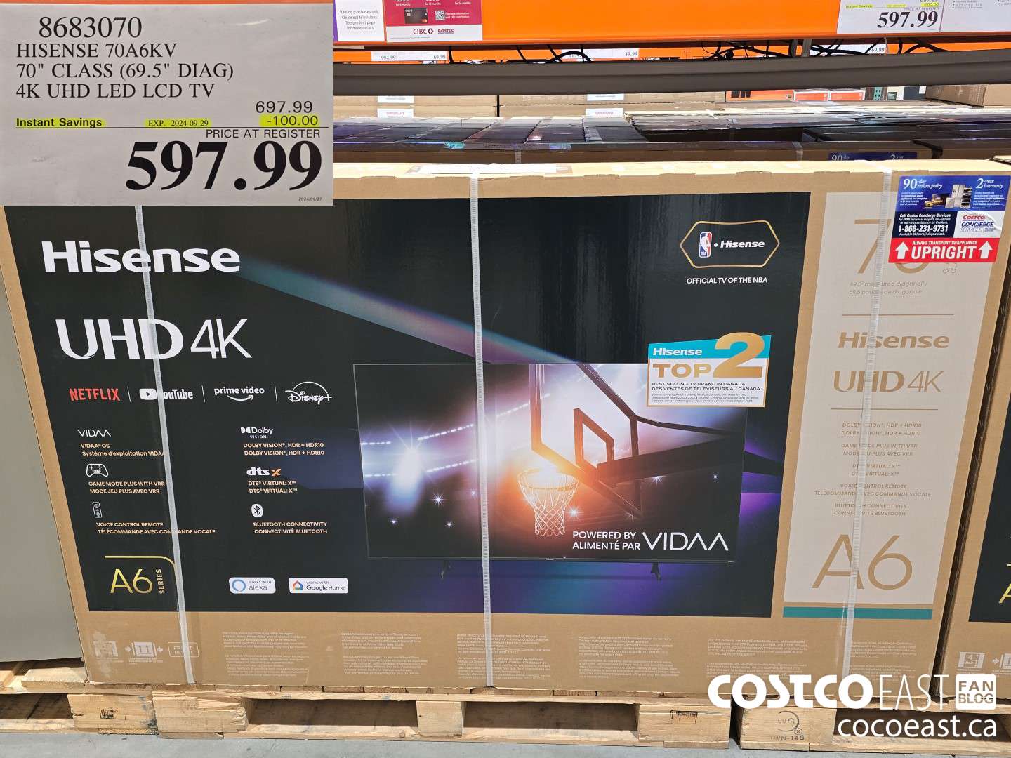 8683070 HISENSE 70A6KV 70