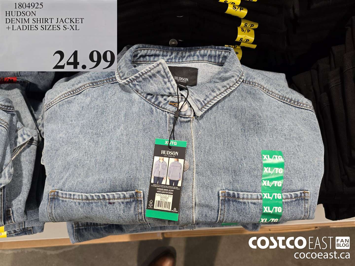 1804925 HUDSON DENIM SHIRT JACKET + LADIES SIZES S-XL $24.99