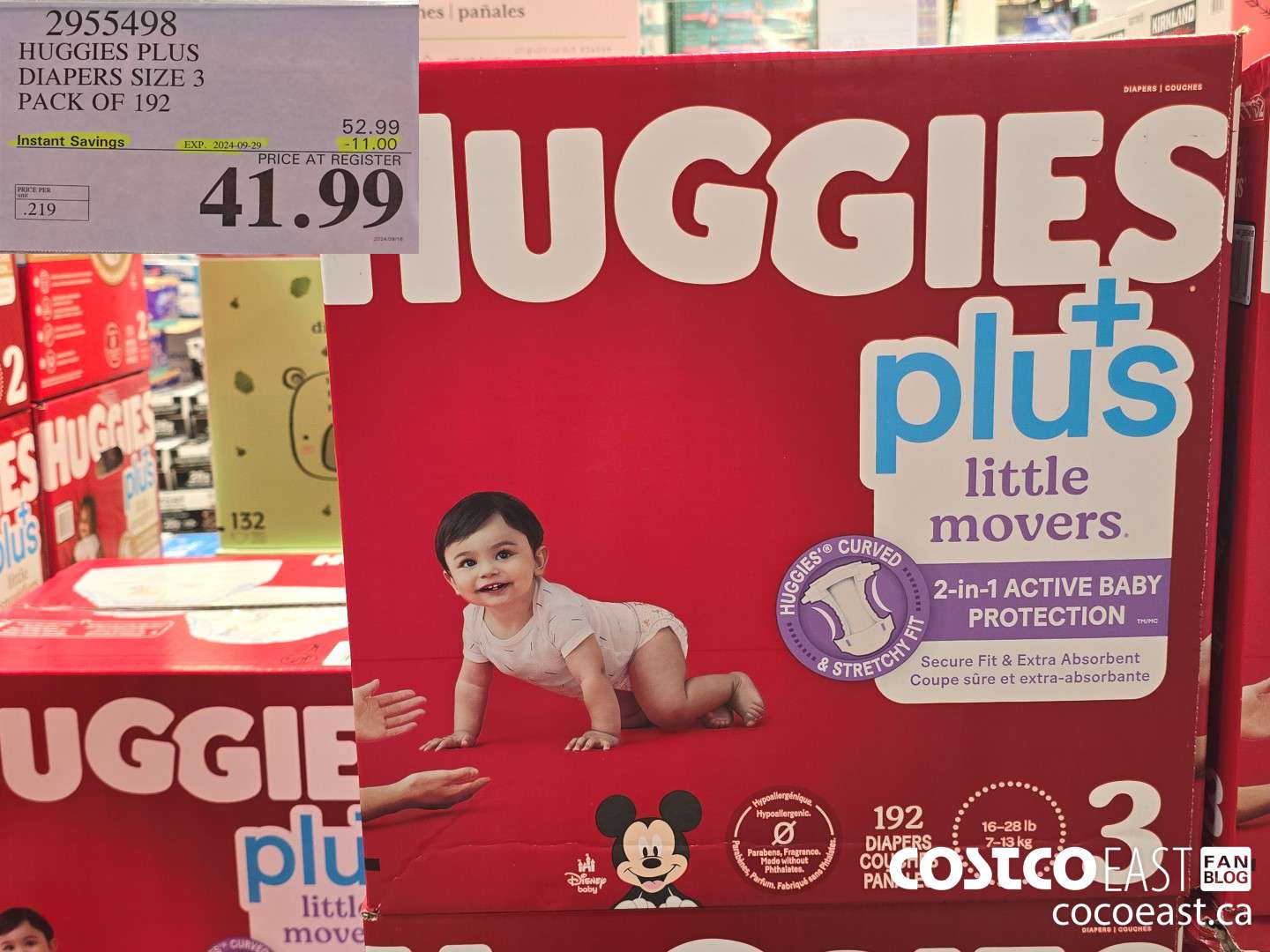 2955498 HUGGIES LITTLE MOVERS DIAPERS SIZE 3 PACK OF 192 ($11.00 INSTANT SAVINGS EXPIRES ON 2024-09-29) $41.99
