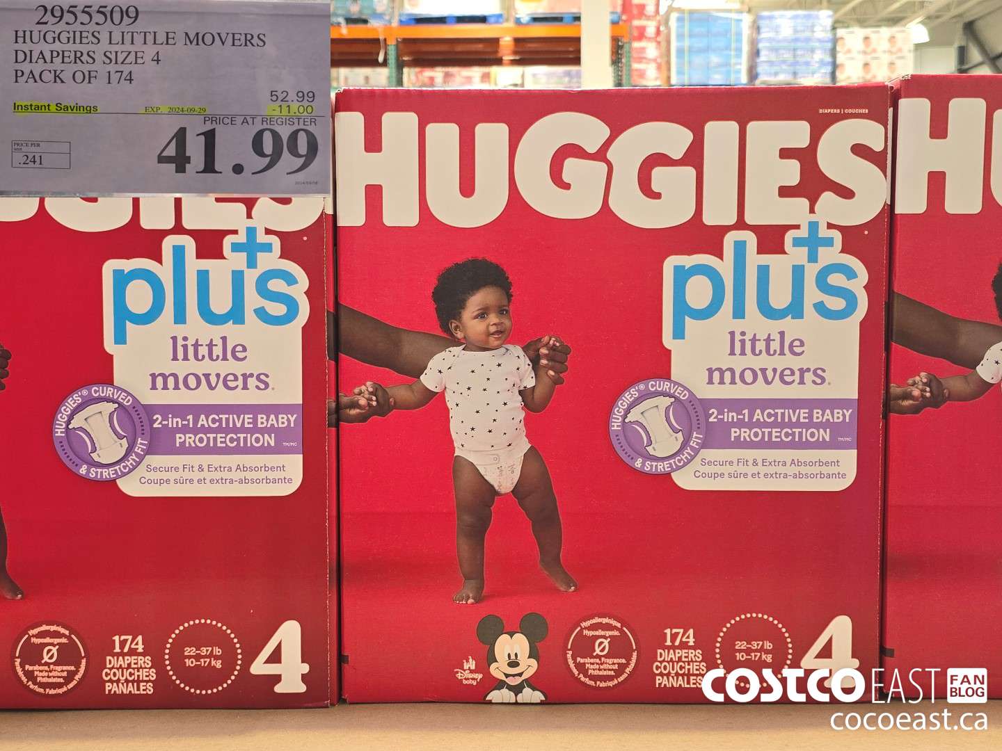 2955509 HUGGIES LITTLE MOVERS DIAPERS SIZE 4 PACK OF 174 ($11.00 INSTANT SAVINGS EXPIRES ON 2024-09-29) $41.99