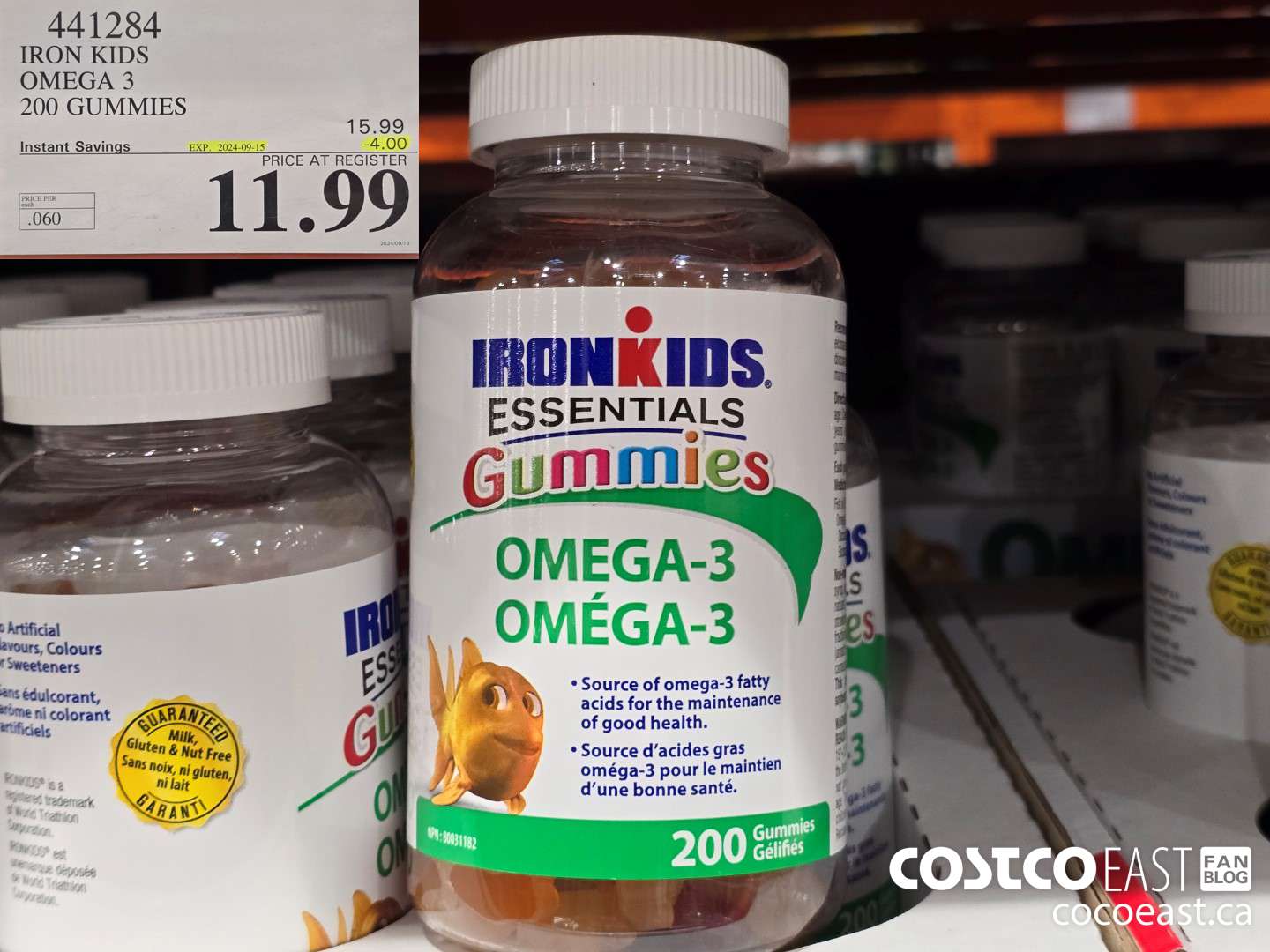 441284 IRON KIDS OMEGA 3 200 GUMMIES ($4.00 INSTANT SAVINGS EXPIRES ON 2024-09-15) $11.99