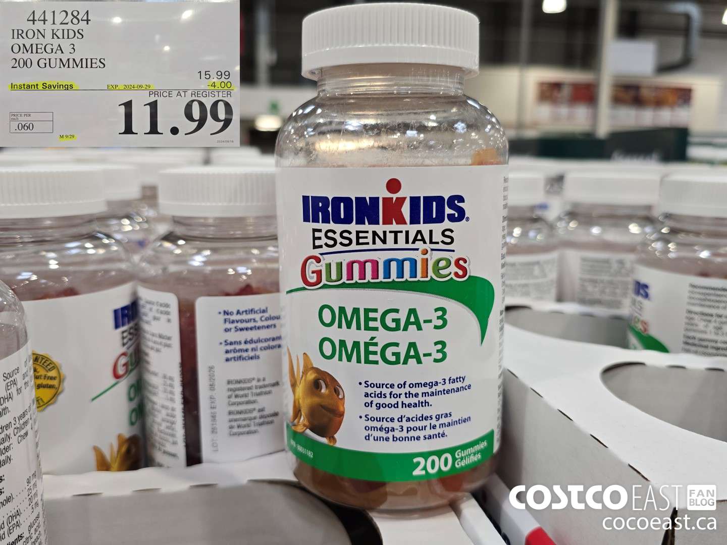 441284 IRON KIDS OMEGA 3 200 GUMMIES ($4.00 INSTANT SAVINGS EXPIRES ON 2024-09-29) $11.99