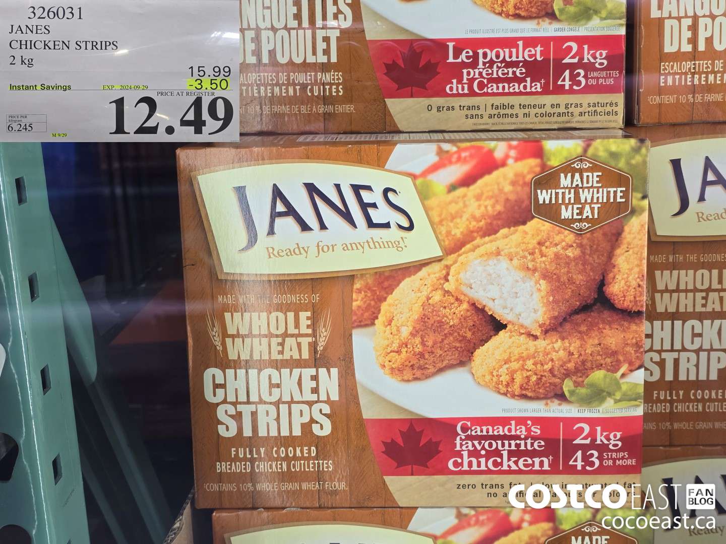 326031 JANES CHICKEN STRIPS 2 kg ($3.50 INSTANT SAVINGS EXPIRES ON 2024-09-29) $12.49