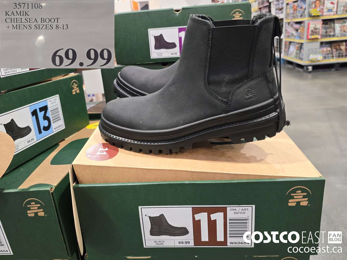 3571106 KAMIK CHELSEA BOOT +MENS SIZES 8-13 $69.99