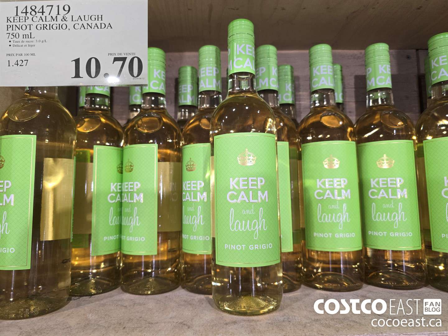 1484719 KEEP CALM & LAUGH PINOT GRIGIO, CANADA 750 m $10.70