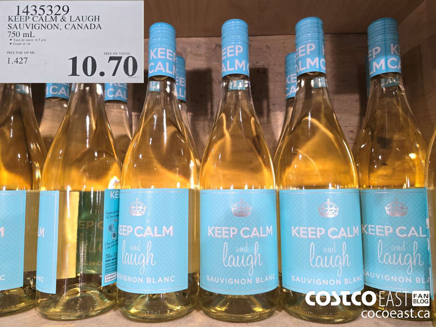 1435329 KEEP CALM & LAUGH SAUVIGNON, CANADA 750 ML $10.70