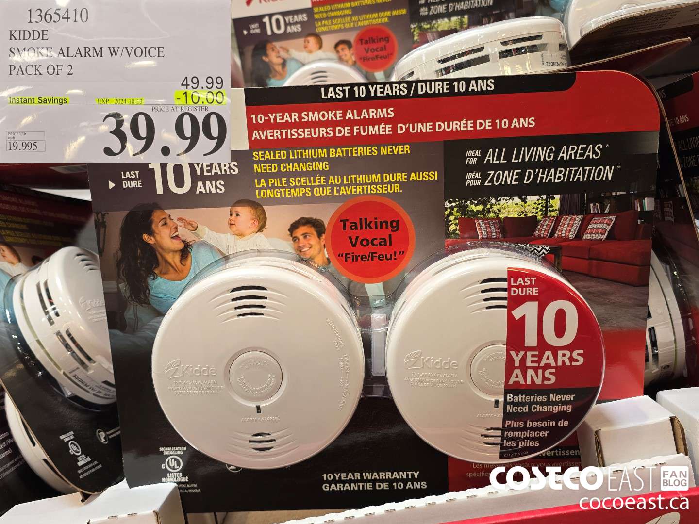 1365410 KIDDE SMOKE ALARM W/VOICE PACK OF 2 ($10.00 INSTANT SAVINGS EXPIRES ON 2024-10-13) $39.99