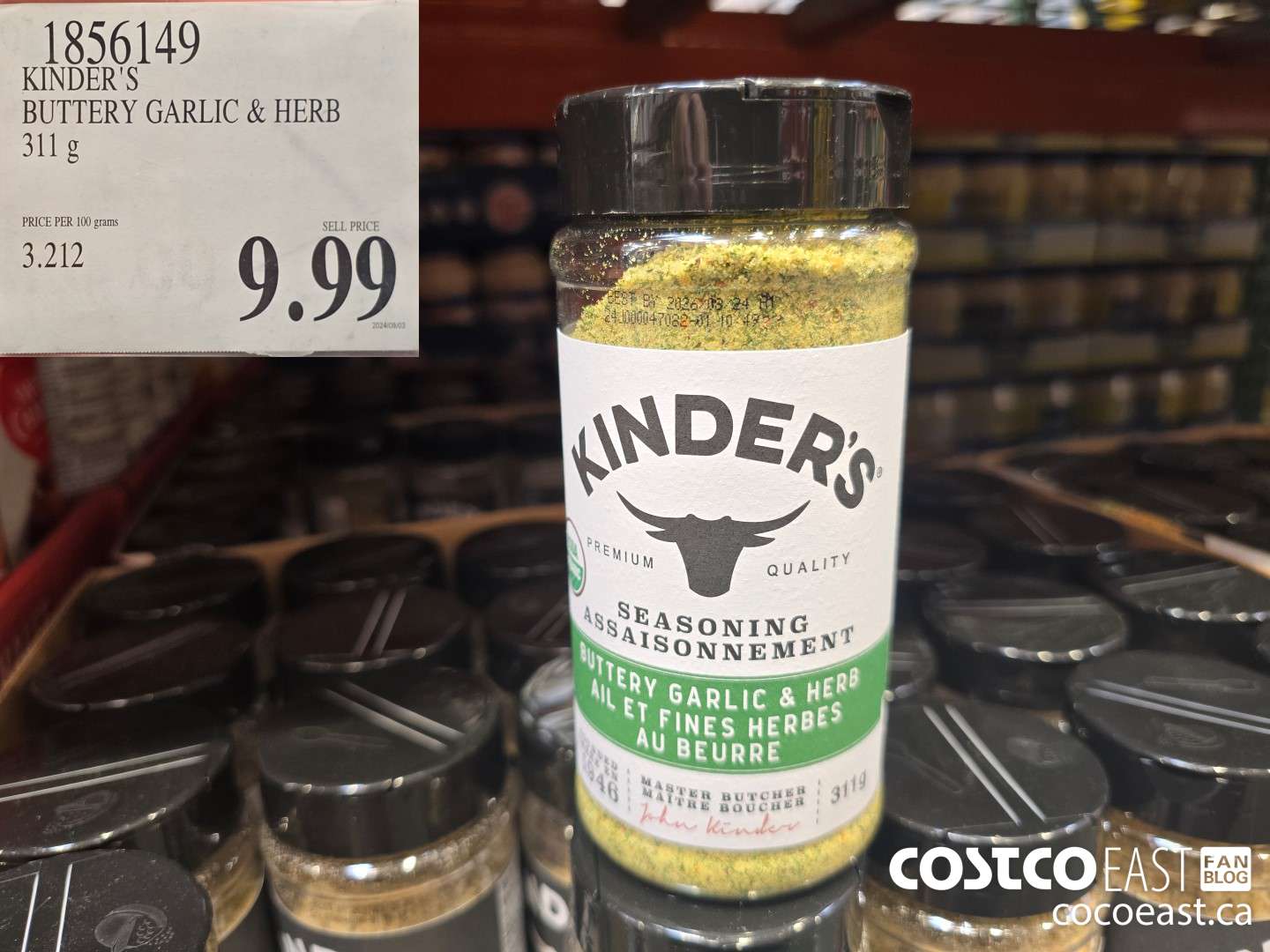 1856149 KINDER'S BUTTERY GARLIC & HERB 311g $9.99