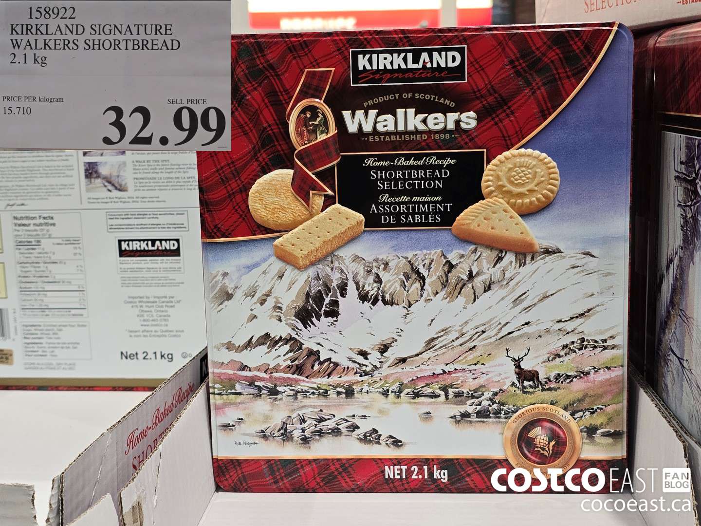 158922 KIRKLAND SIGNATURE ASSORTED SHORTBREAD 2.1 kg $32.99