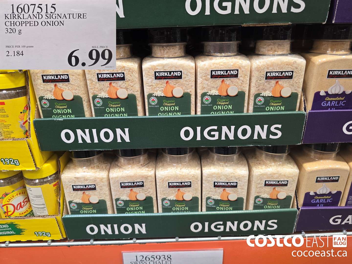 1607515 KIRKLAND SIGNATURE CHOPPED ONION 320 G $6.99