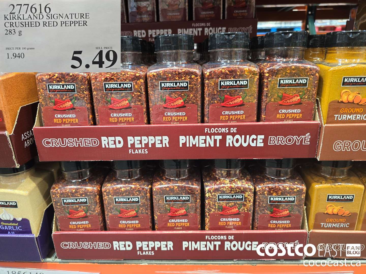 277616 KIRKLAND SIGNATURE CRUSHED RED PEPPER 283 G $5.49