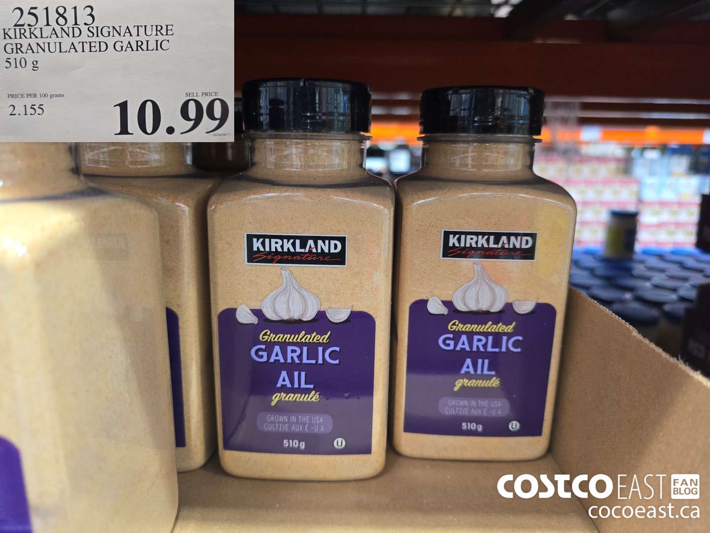 251813 KIRKLAND SIGNATURE GRANULATED GARLIC 510 G $10.99