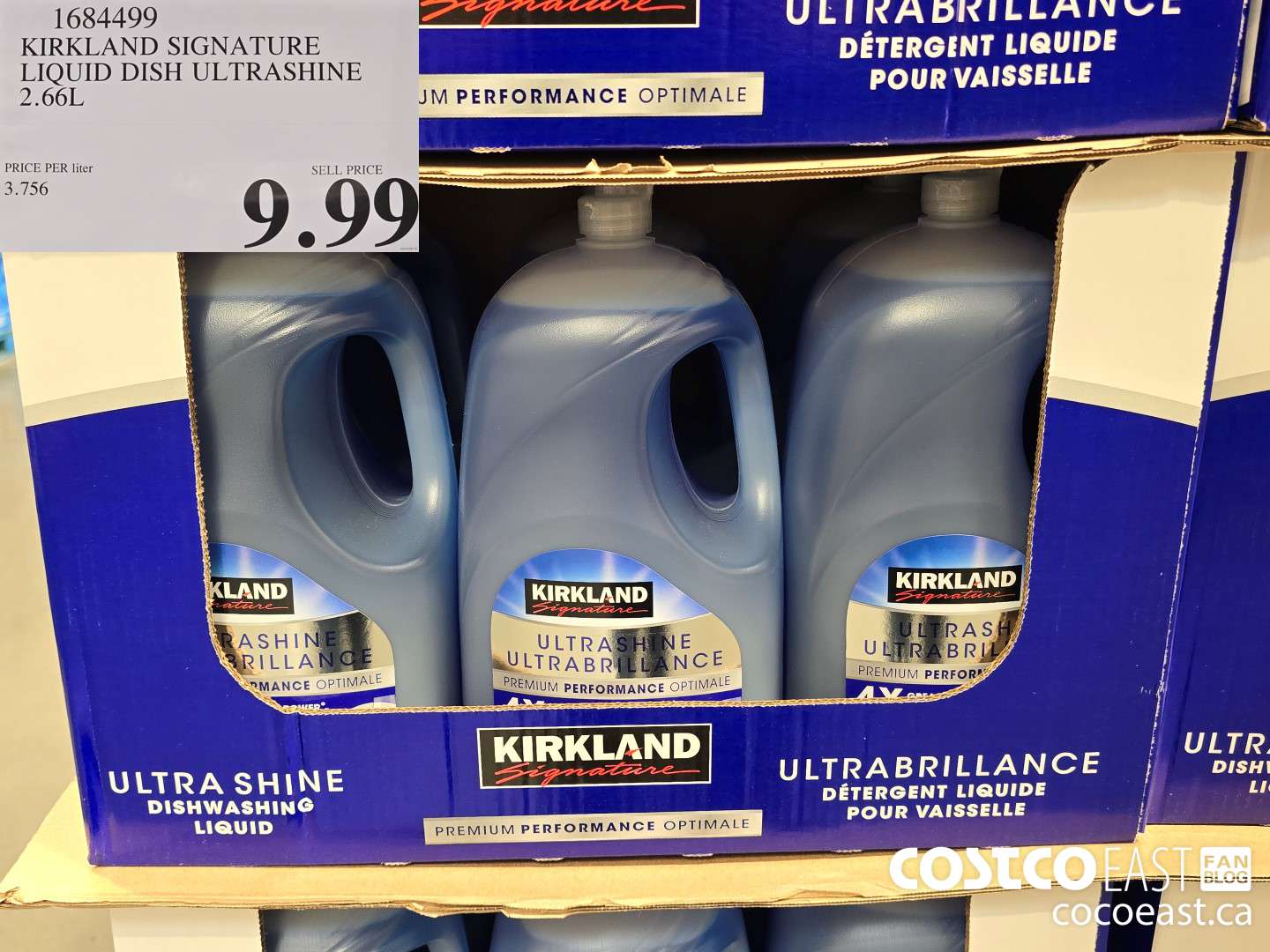 1684499 KIRKLAND SIGNATURE LIQUID DISH ULTRASHINE 2.66L $9.99