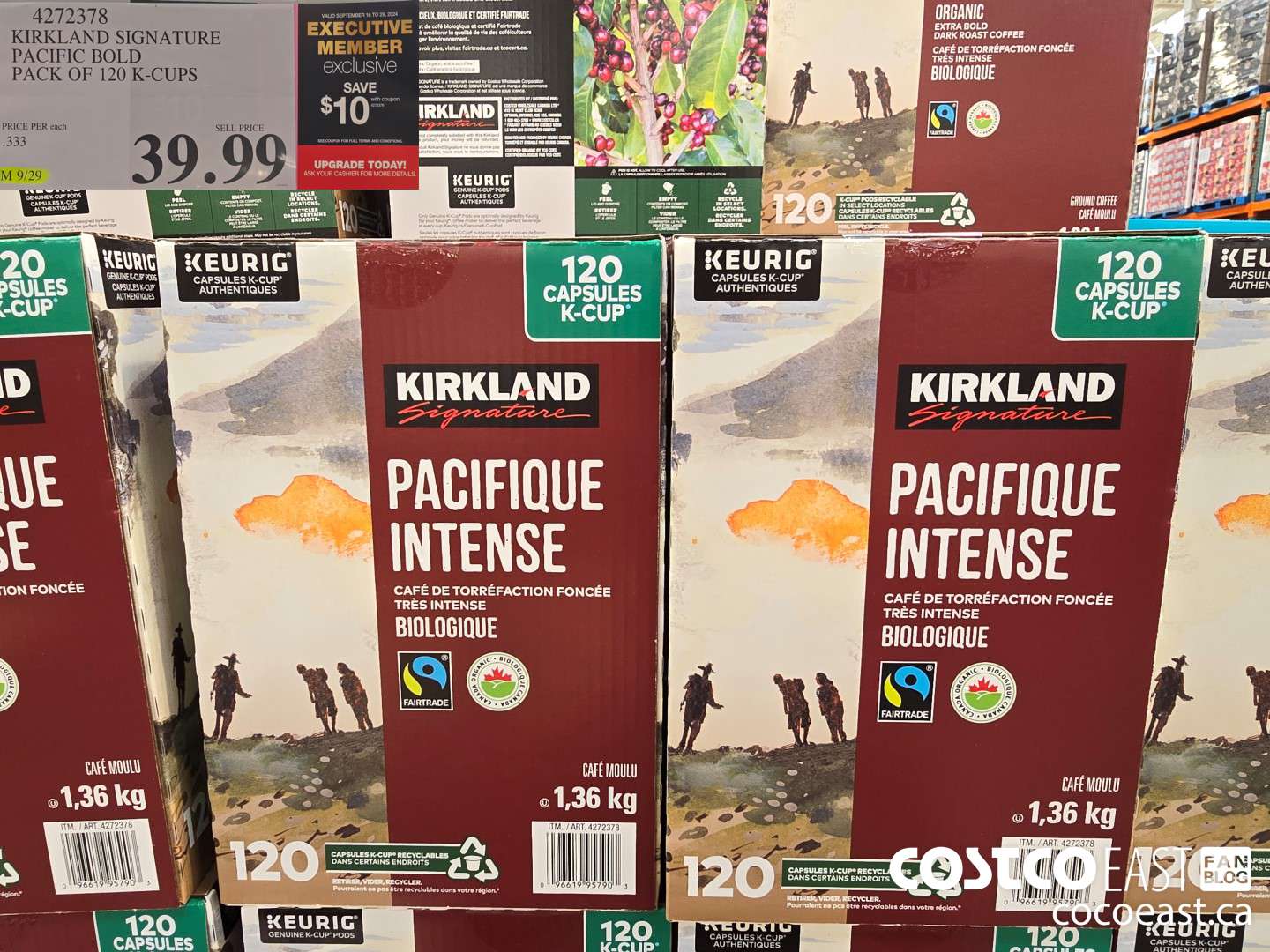 4272378 KIRKLAND SIGNATURE PACIFIC BOLD PACK OF 120 K-CUPS ($10.00 INSTANT SAVINGS EXPIRES ON 2024-06-30) $29.99