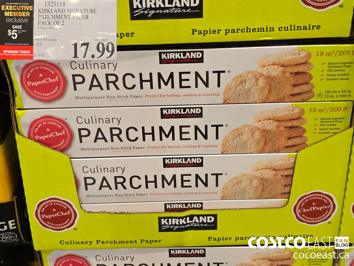 1323118 KIRKLAND SIGNATURE PARCHMENT PAPER PACK OF 2 ($5.00 INSTANT SAVINGS EXPIRES ON 2024-09-29) $12.99