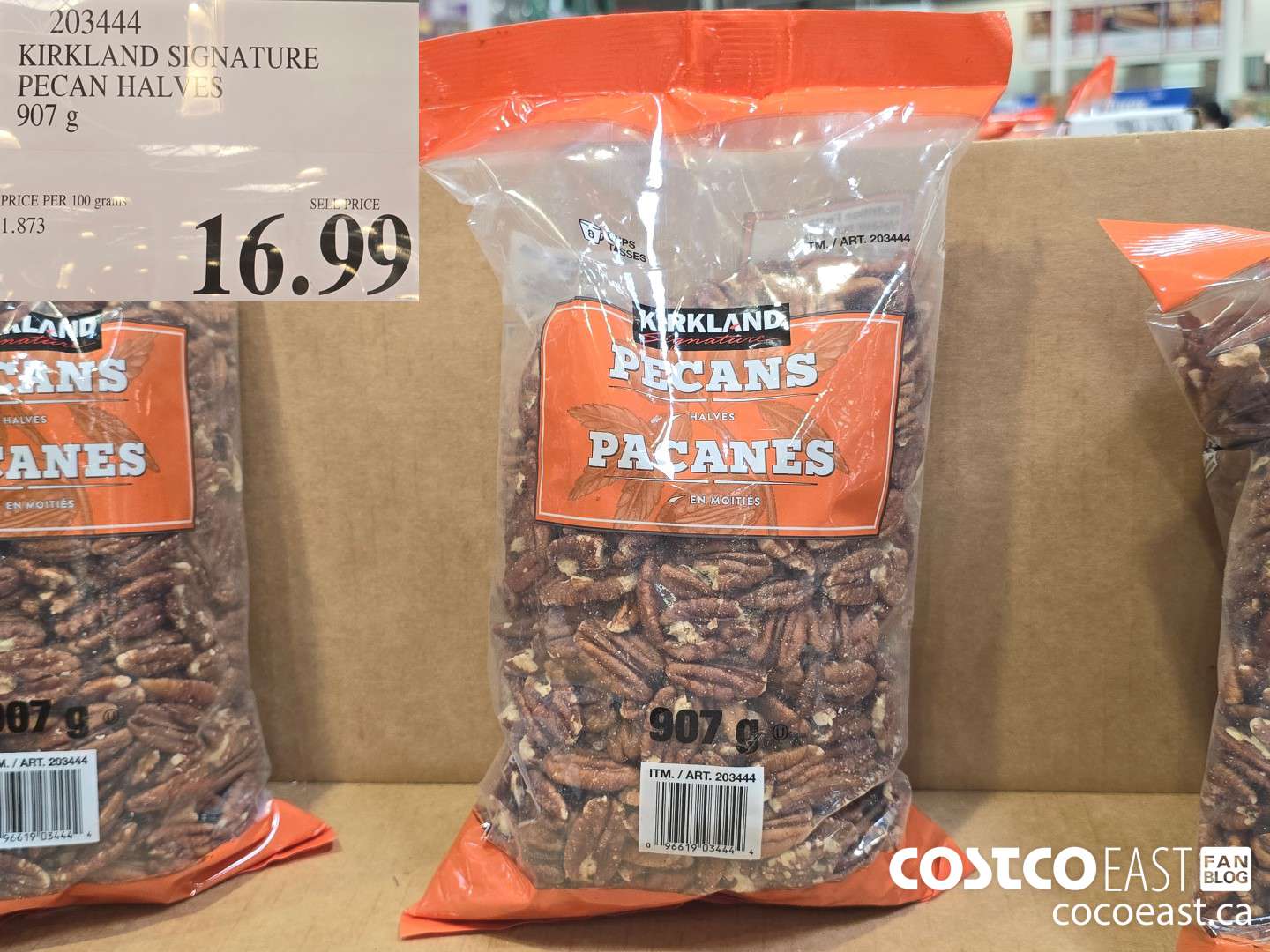 203444 KIRKLAND SIGNATURE PECAN HALVES 907 G $16.99