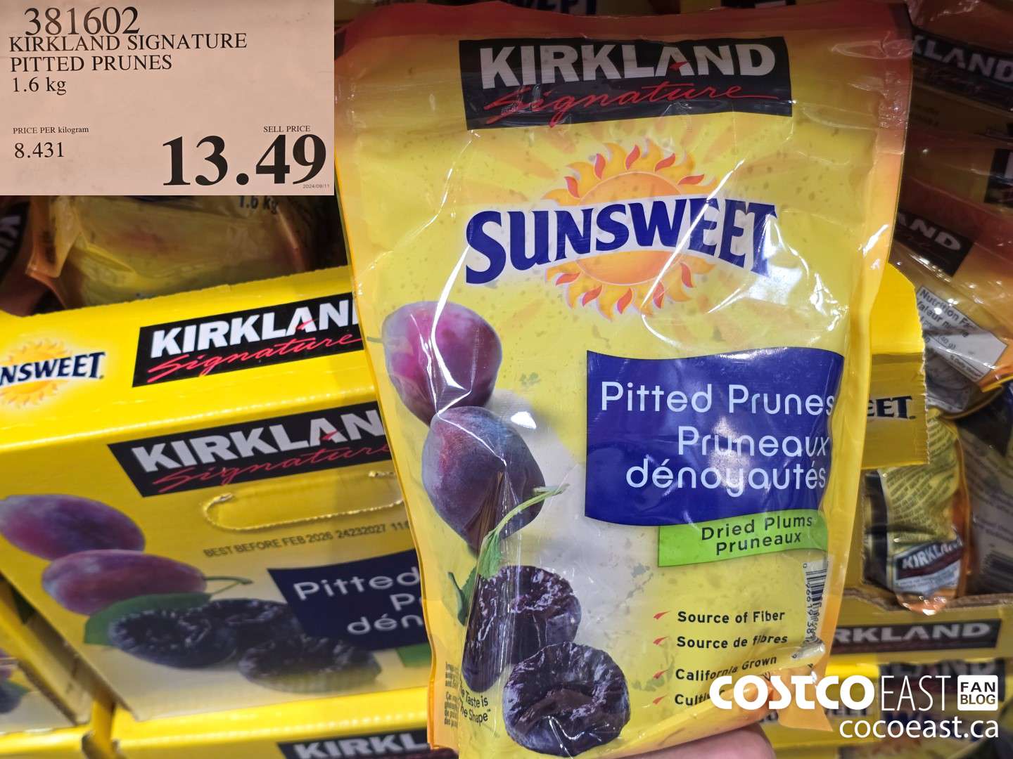 381602 KIRKLAND SIGNATURE PITTED PRUNES 1.6 KG $13.99