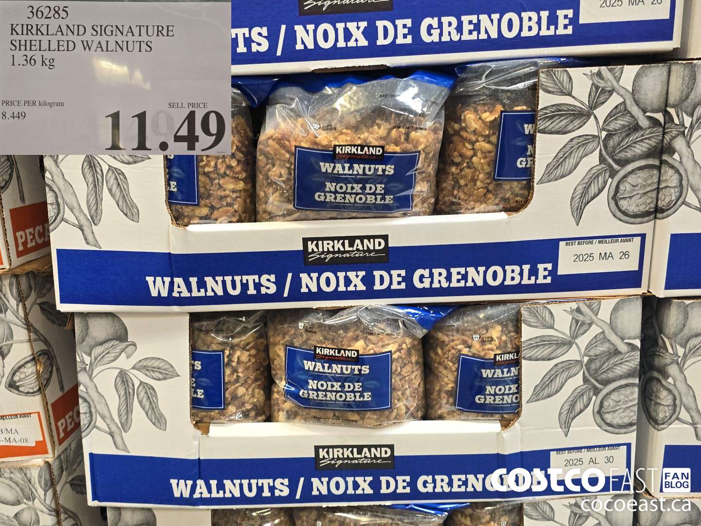 36285 KIRKLAND SIGNATURE SHELLED WALNUTS 1.36 KG $11.99