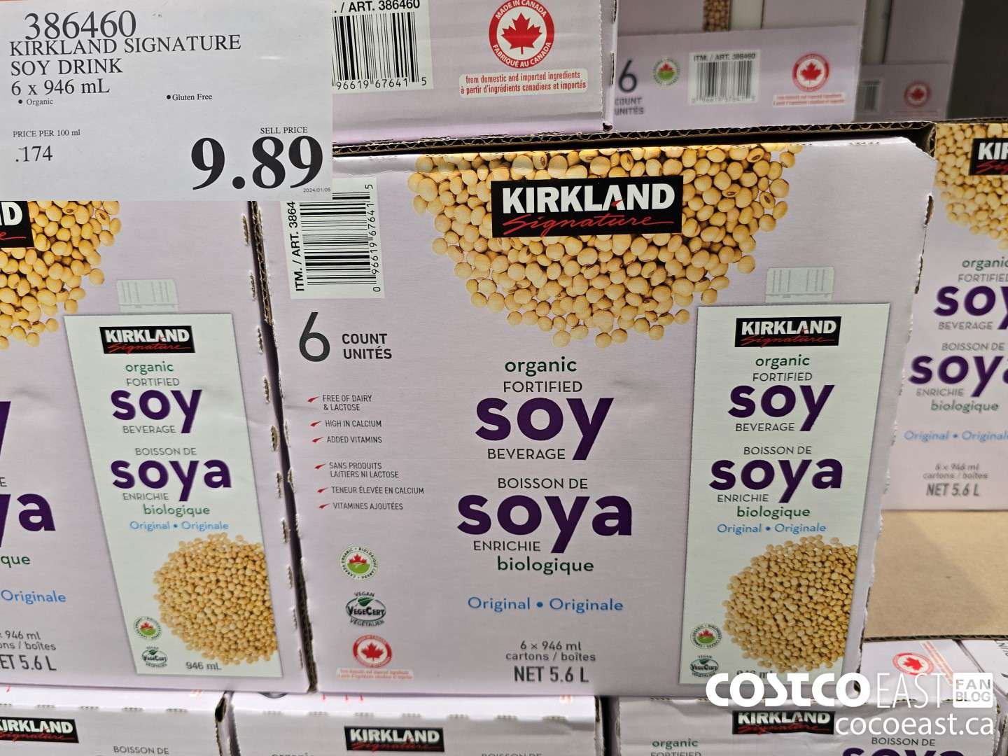 386460 KIRKLAND SIGNATURE SOY DRINK 6 X 946 ML $9.89