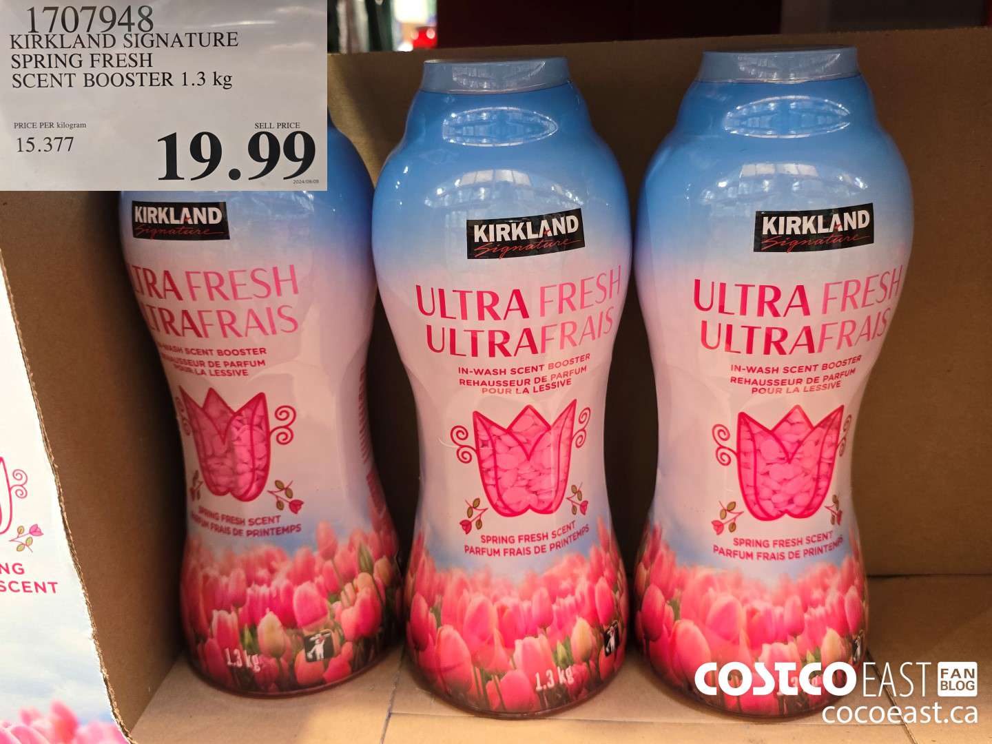 1707948 KIRKLAND SIGNATURE SPRING FRESH SCENT BOOSTER 1.3 KG $19.99