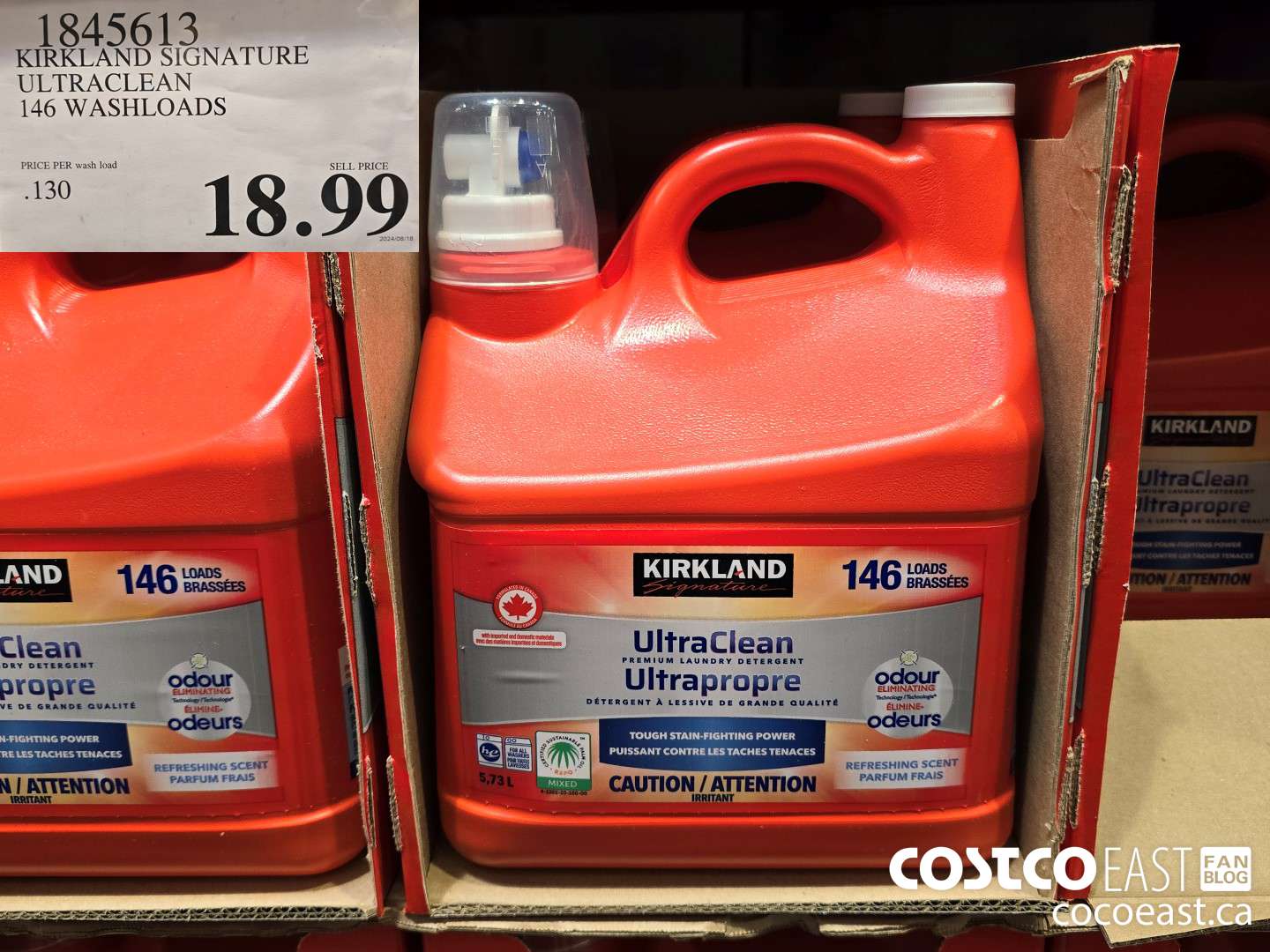 1845613 KIRKLAND SIGNATURE ULTRACLEAN 146 washloads $18.99