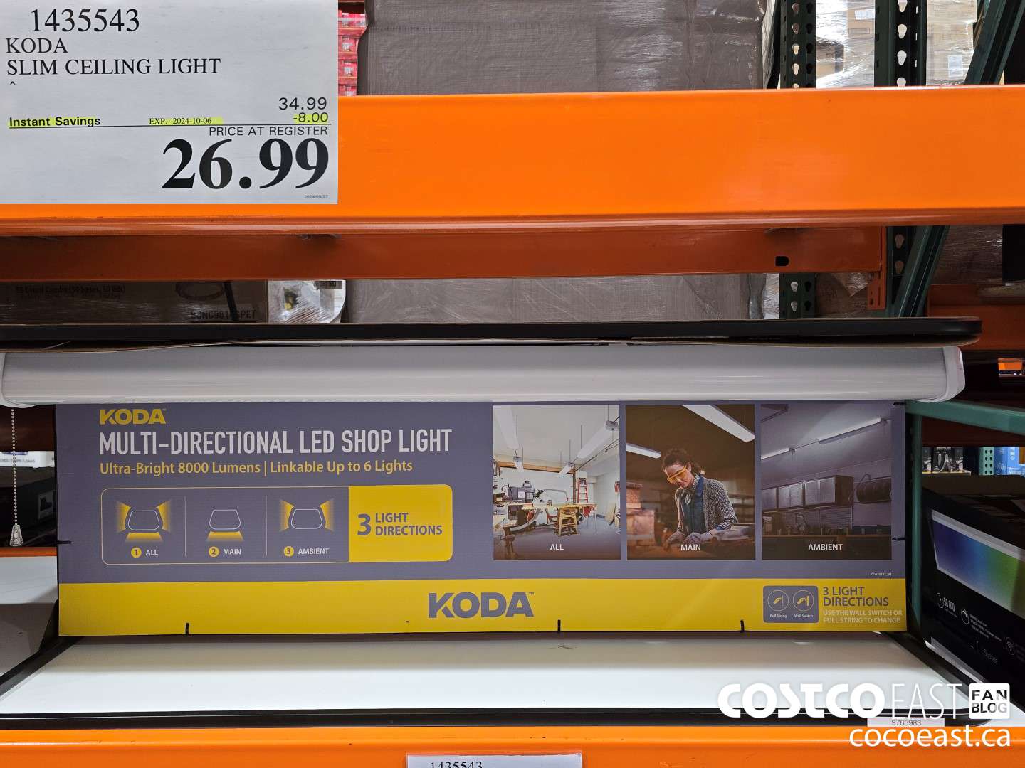 1435543 KODA SLIM CEILING LIGHT ($8.00 INSTANT SAVINGS EXPIRES ON 2024-10-06) $26.99