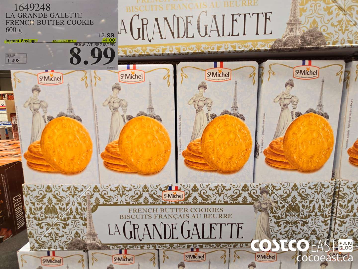 1649248 LA GRANDE GILETTE FRENCH BUTTER COOKIE 600 g ($4.00 INSTANT SAVINGS EXPIRES ON 2024-10-27) $8.99