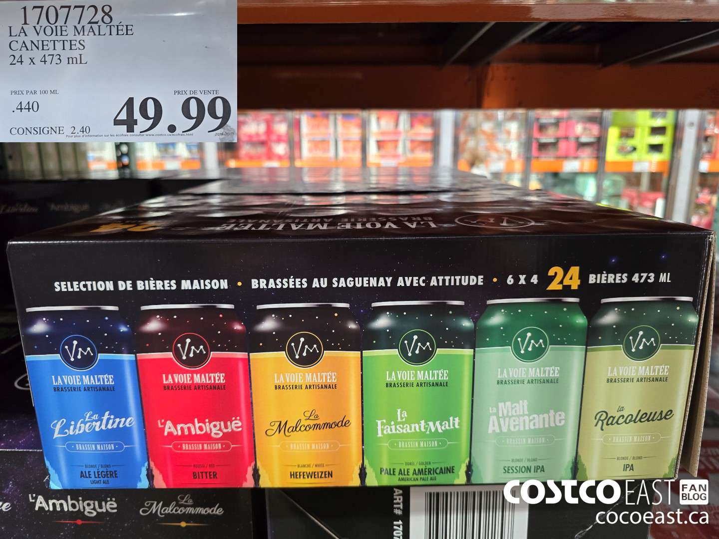 1707728 LA VOIE MALTEE CANETTES 24 x 473 mL $49.99