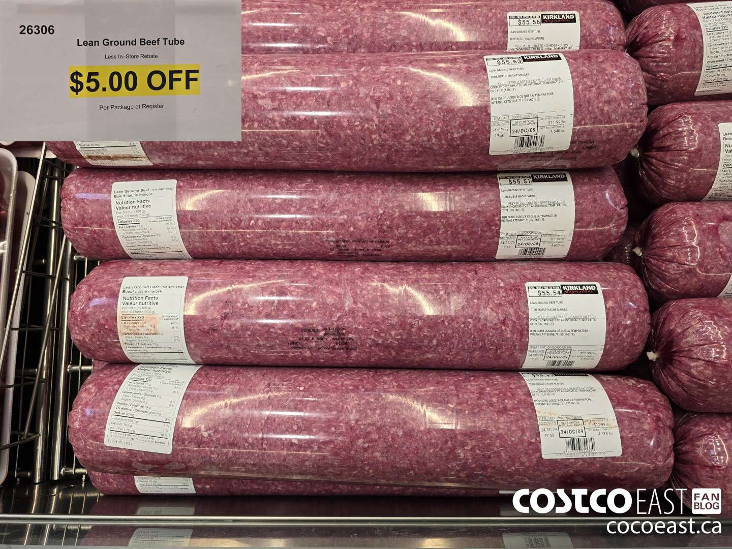 26306 LEAN GROUND BEEF TUBE ($5.00 INSTANT SAVINGS)