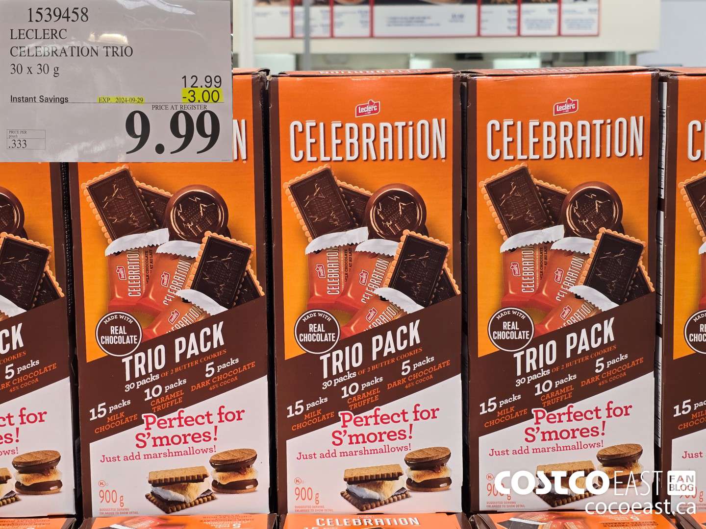 1539458 LECLERC CELEBRATION TRIO 30 x 30g ($3.00 INSTANT SAVINGS EXPIRES ON 2024-09-29) $9.99