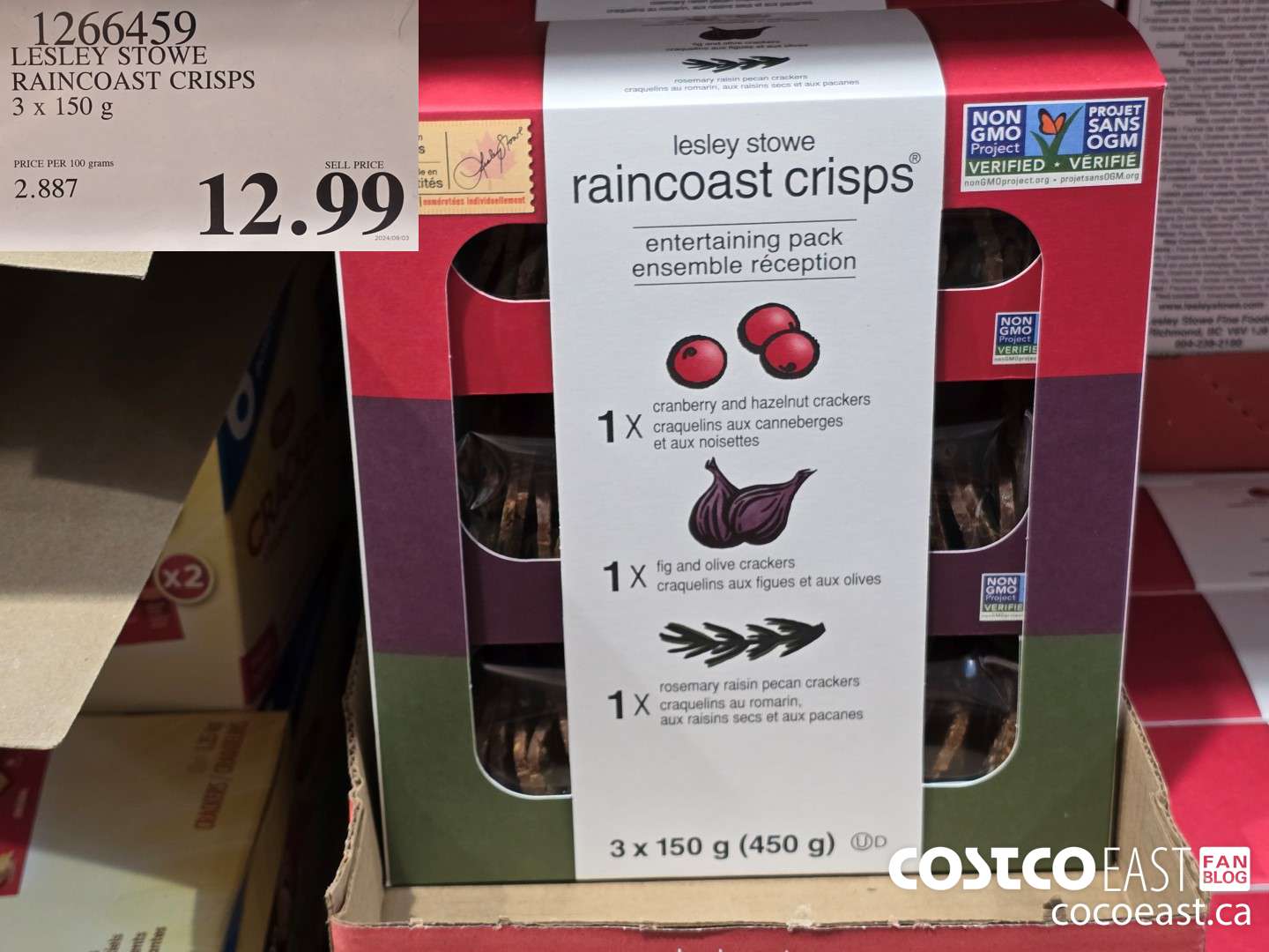 1266459 LESLEY STOWE RAINCOAST CRISPS 3 PK 3 x 150G $12.99