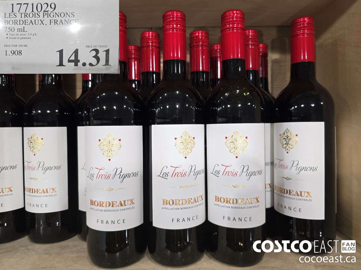 1771029 LES TROIS PIGNONS BORDEAUX, FRANCE 750 ML $14.31