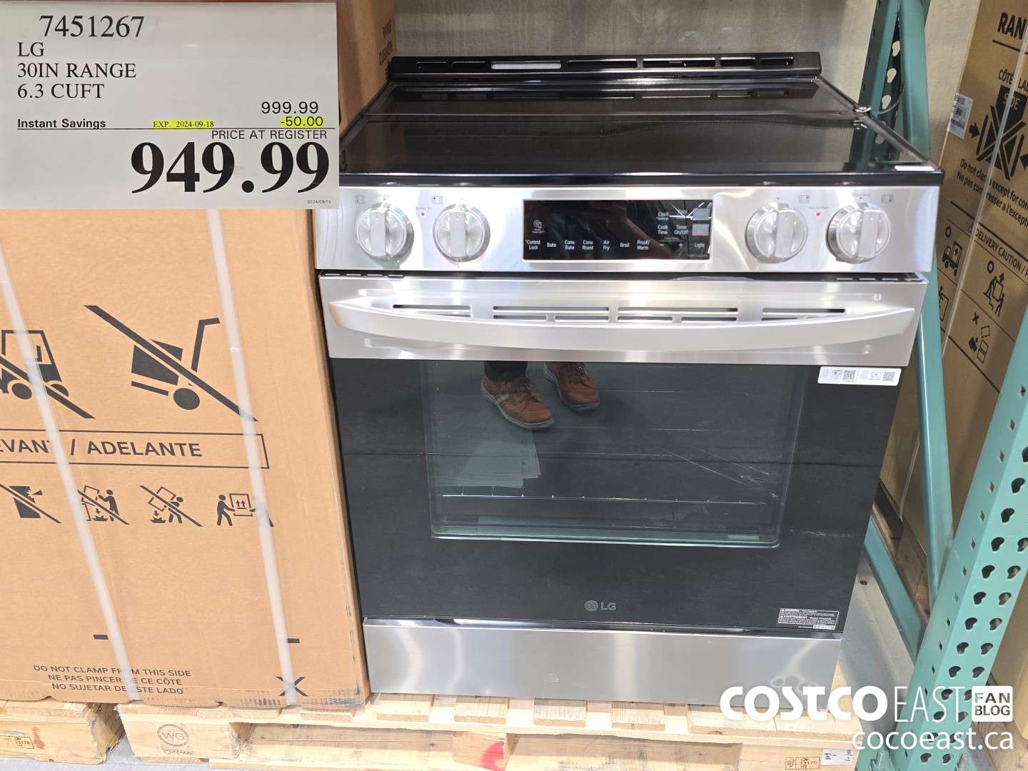 7451267 LG 30IN RANGE 6.3 CU. FT. ($50.00 INSTANT SAVINGS EXPIRES ON 2024-09-18) $949.99