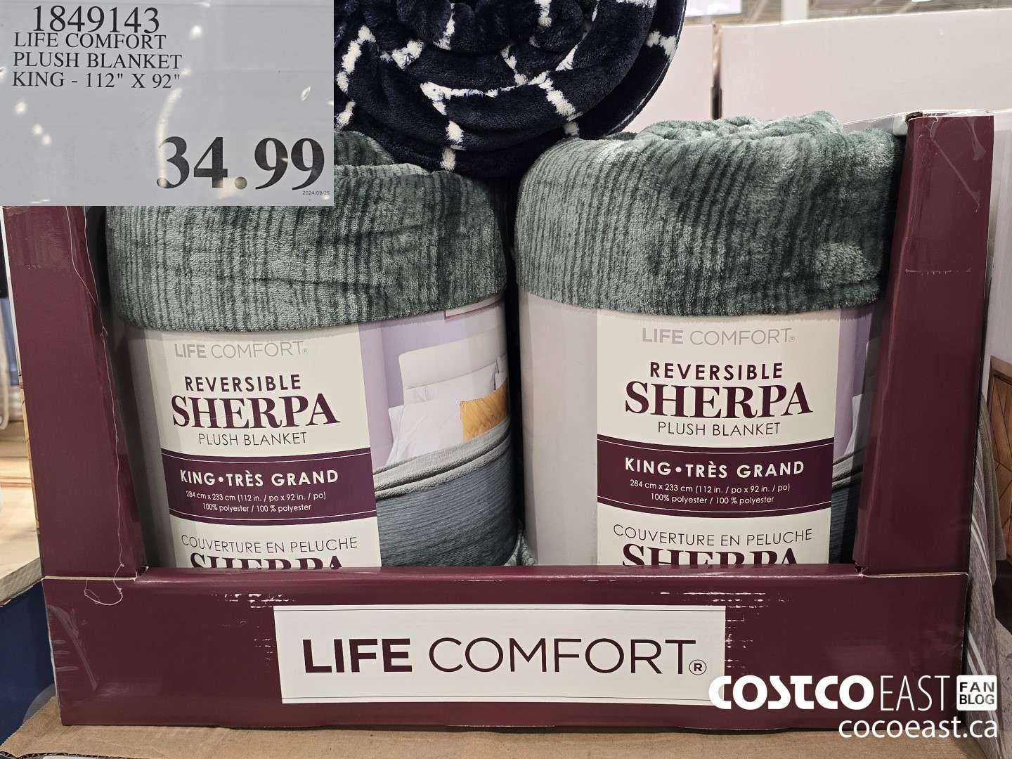 1849143 LIFE COMFORT PLUSH BLANKET KING 112