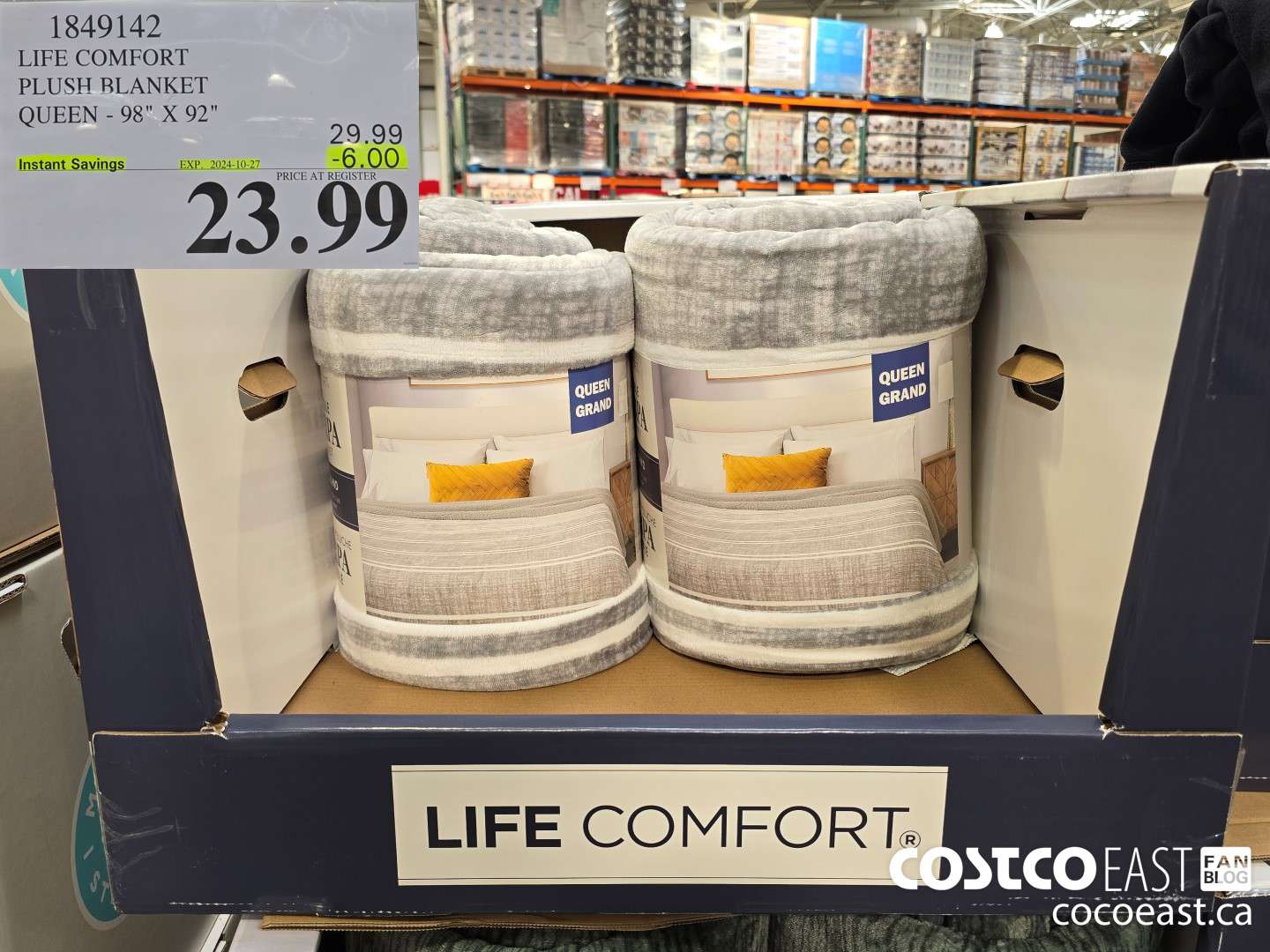 1849142 LIFE COMFORT PLUSH BLANKET QUEEN - 98