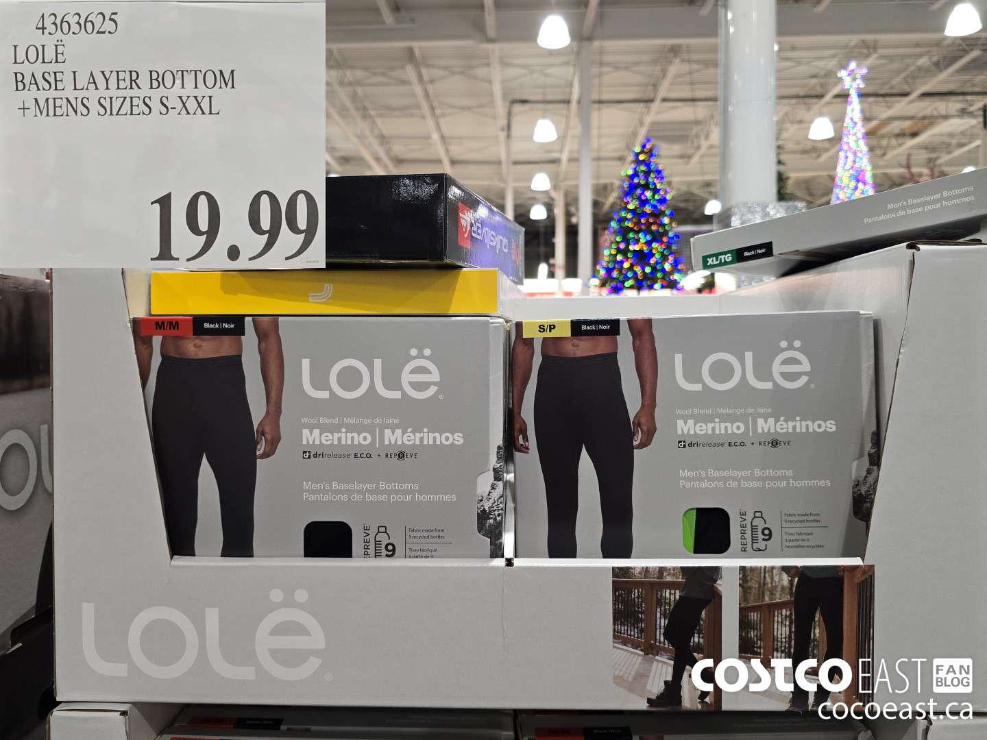 4363625 LOLE BASE LAYER BOTTOM +MENS SIZES S-XXL $19.99