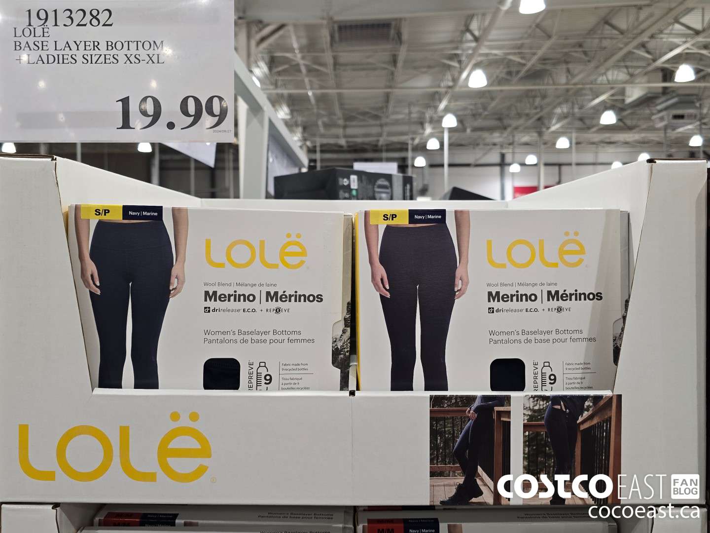 1913282 LOLE BASE LAYER BOTTOM + LADIES SIZES XS-XL $19.99
