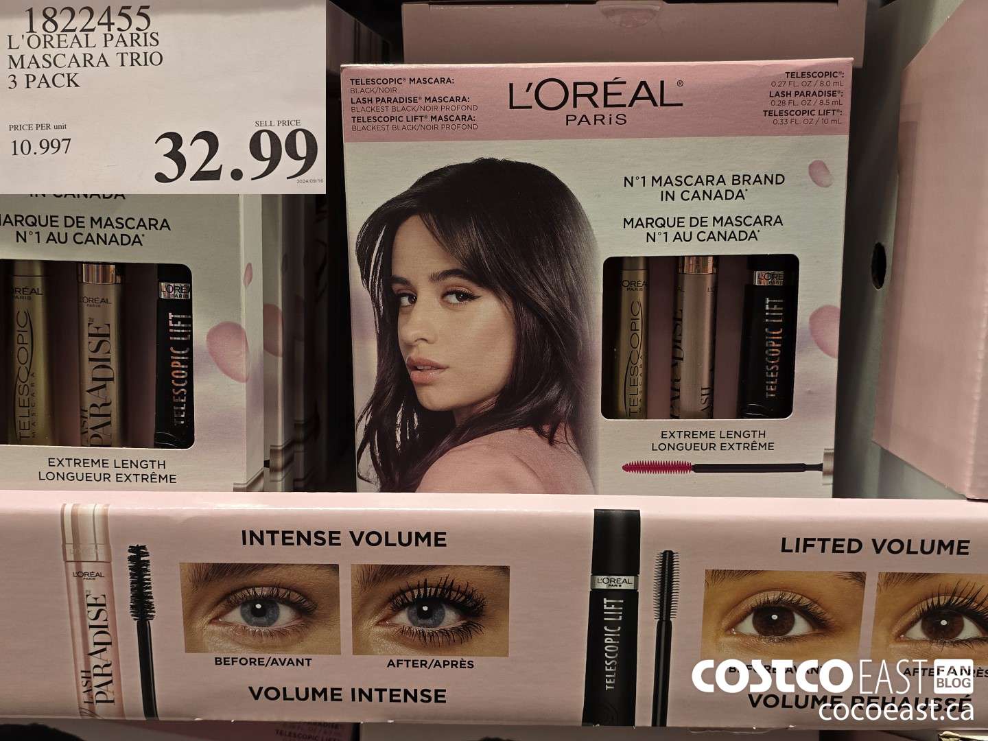 1822455 L'OREAL PARIS MASCARA TRIO 3 PACK $32.99