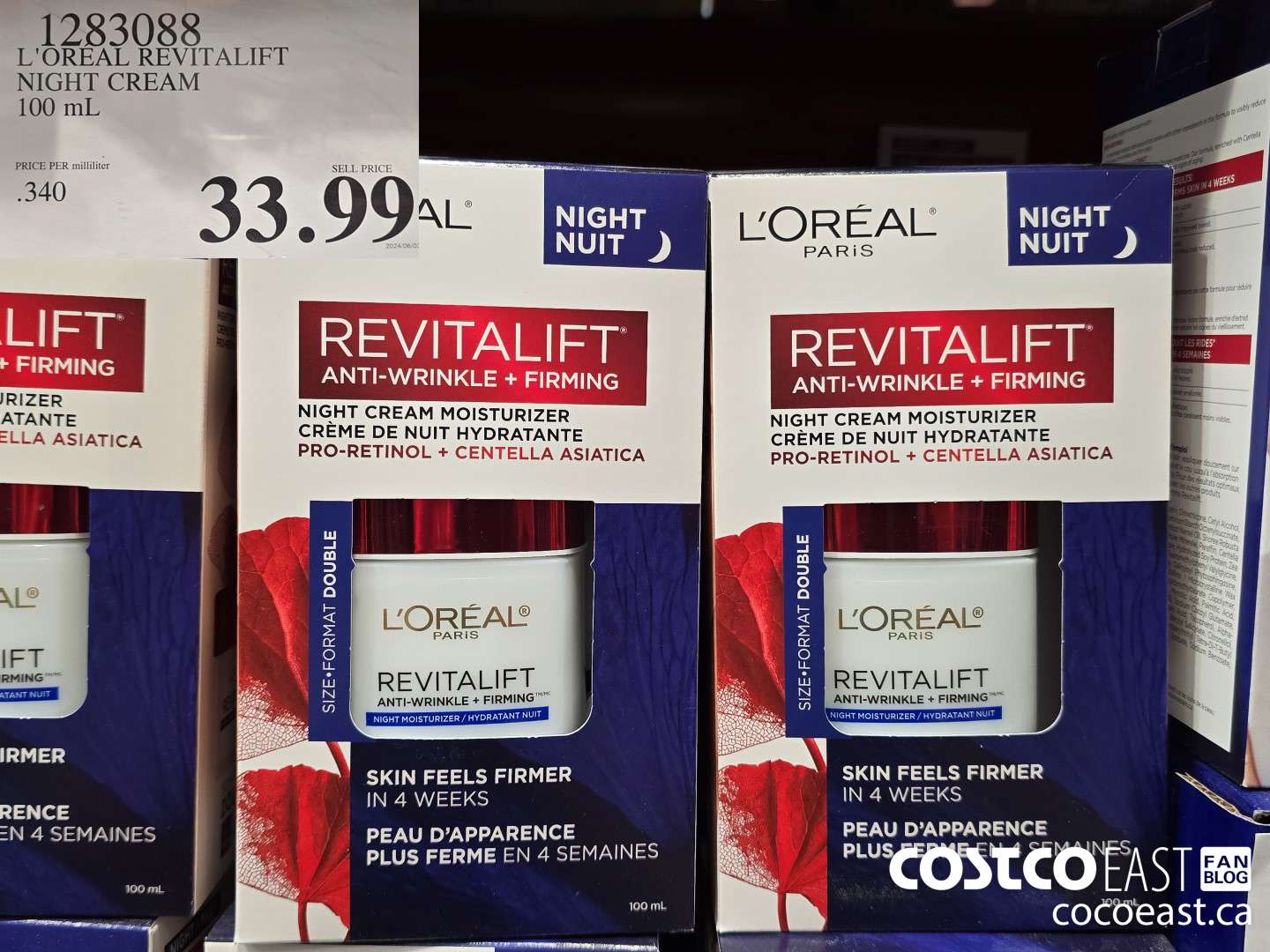 1283088 L'OREAL REVITALIFT NIGHT CREAM 100 mL $33.99