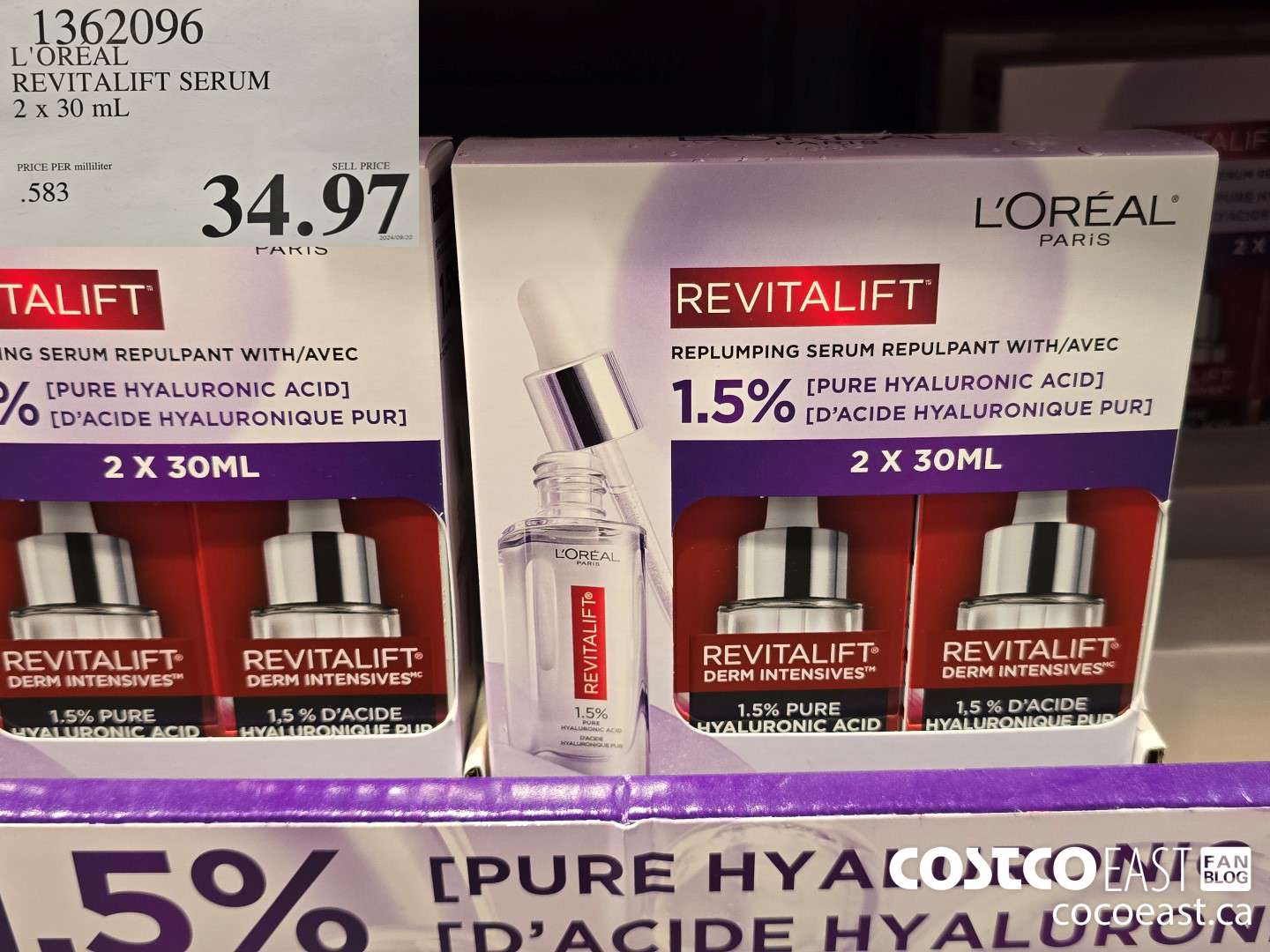 1362096 L'OREAL REVITALIFT SERUM 2 x 30 mL $34.97