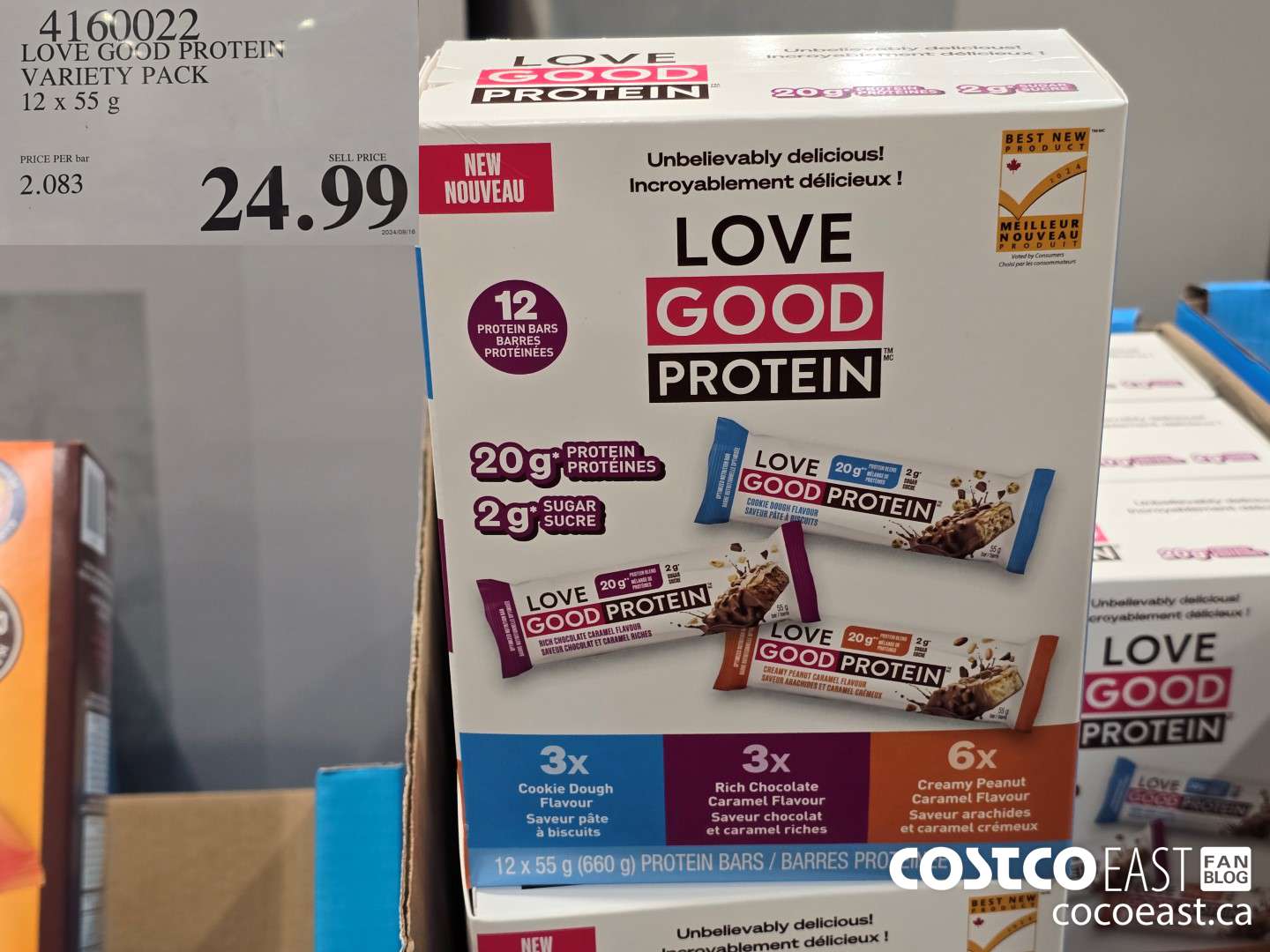 4160022 LOVE GUOD PROTEIN VARIETY PACK 12 x 55 G $24.99