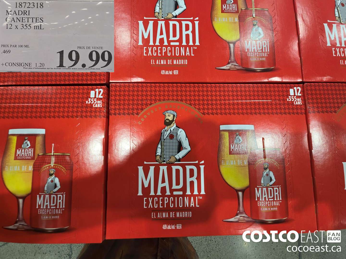 1872318 MADRI CANETTES 12 x 355 ML $19.99