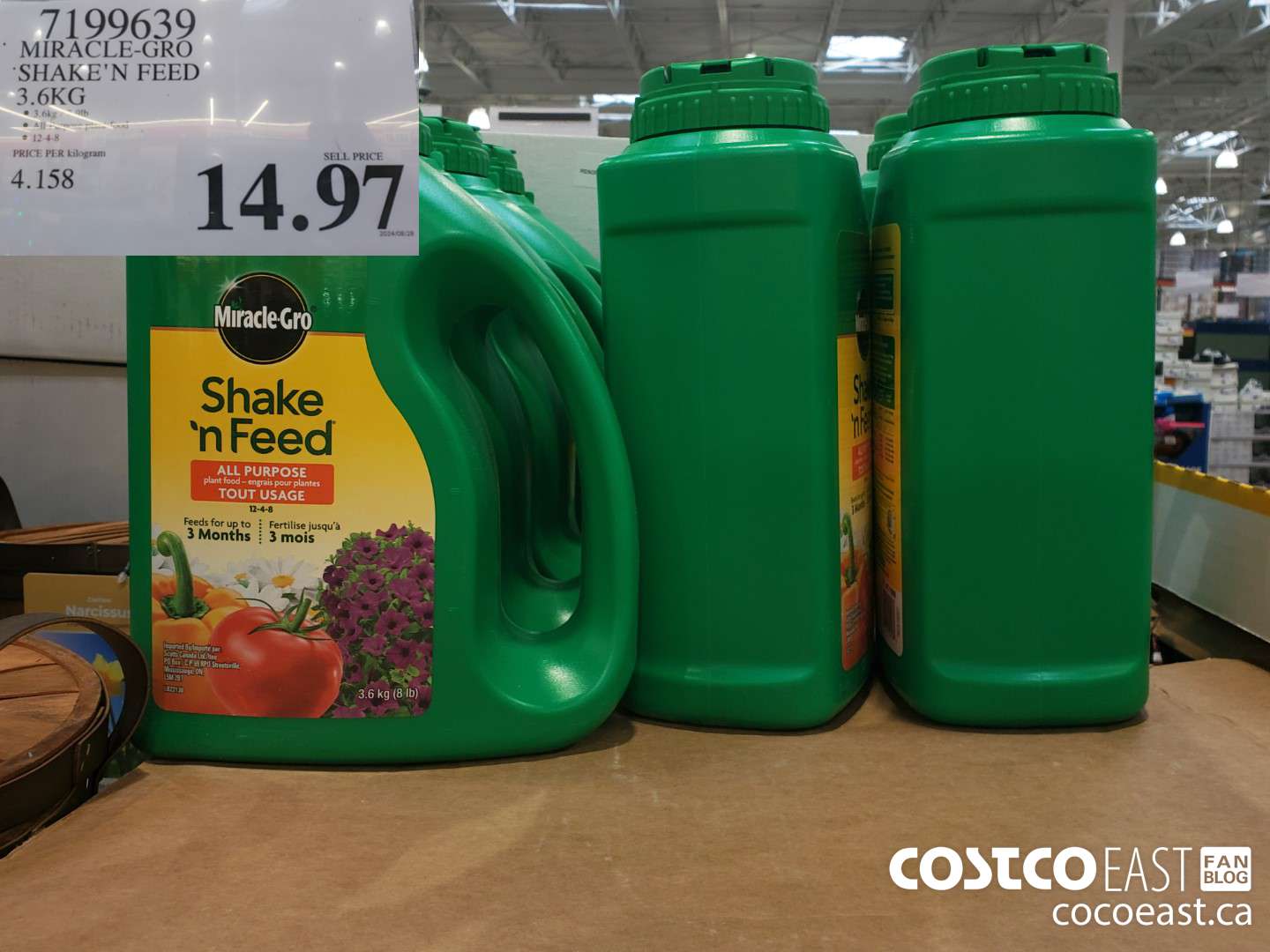 7199639 MIRACLE-GRO SHAKE'N FEED 3.6KG  $14.97