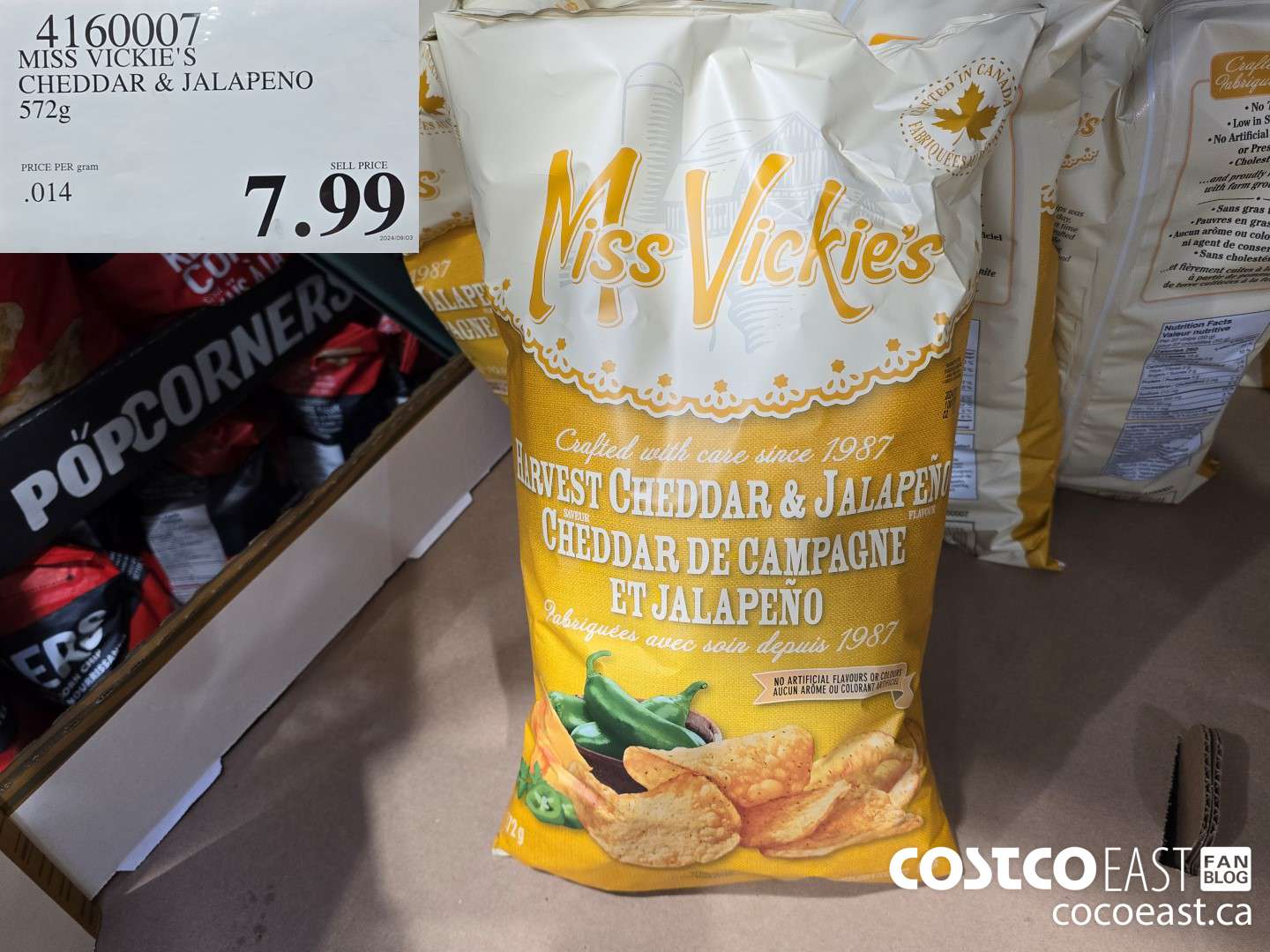 4160007 MISS VICKIE'S CHEDDAR & JALAPENO 572g $7.99