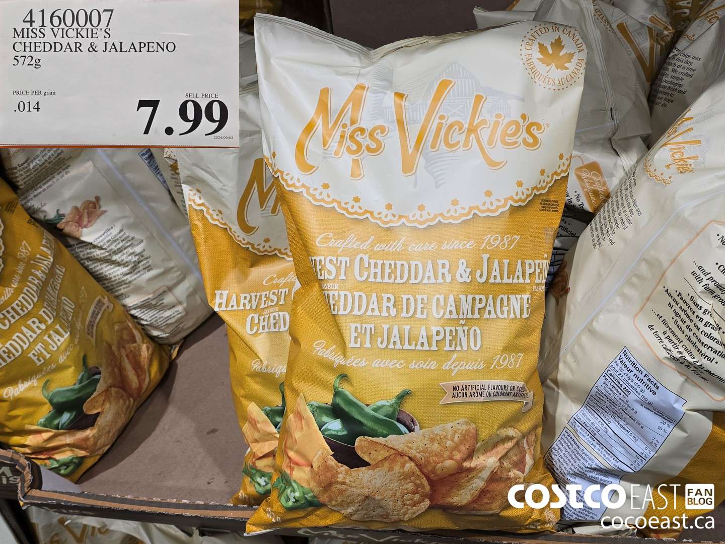 4160007 MISS VICKIE'S CHEDDAR & JALAPENO 572g $7.99