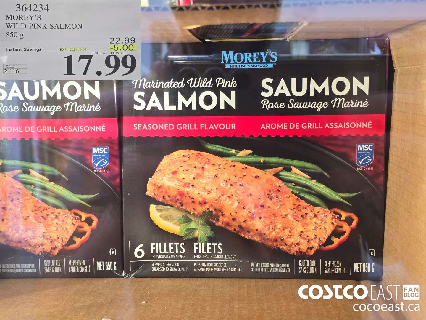 364234 MOREY'S WILD PINK SALMON 850 g ($5.00 INSTANT SAVINGS EXPIRES ON 2024-10-06) $17.99