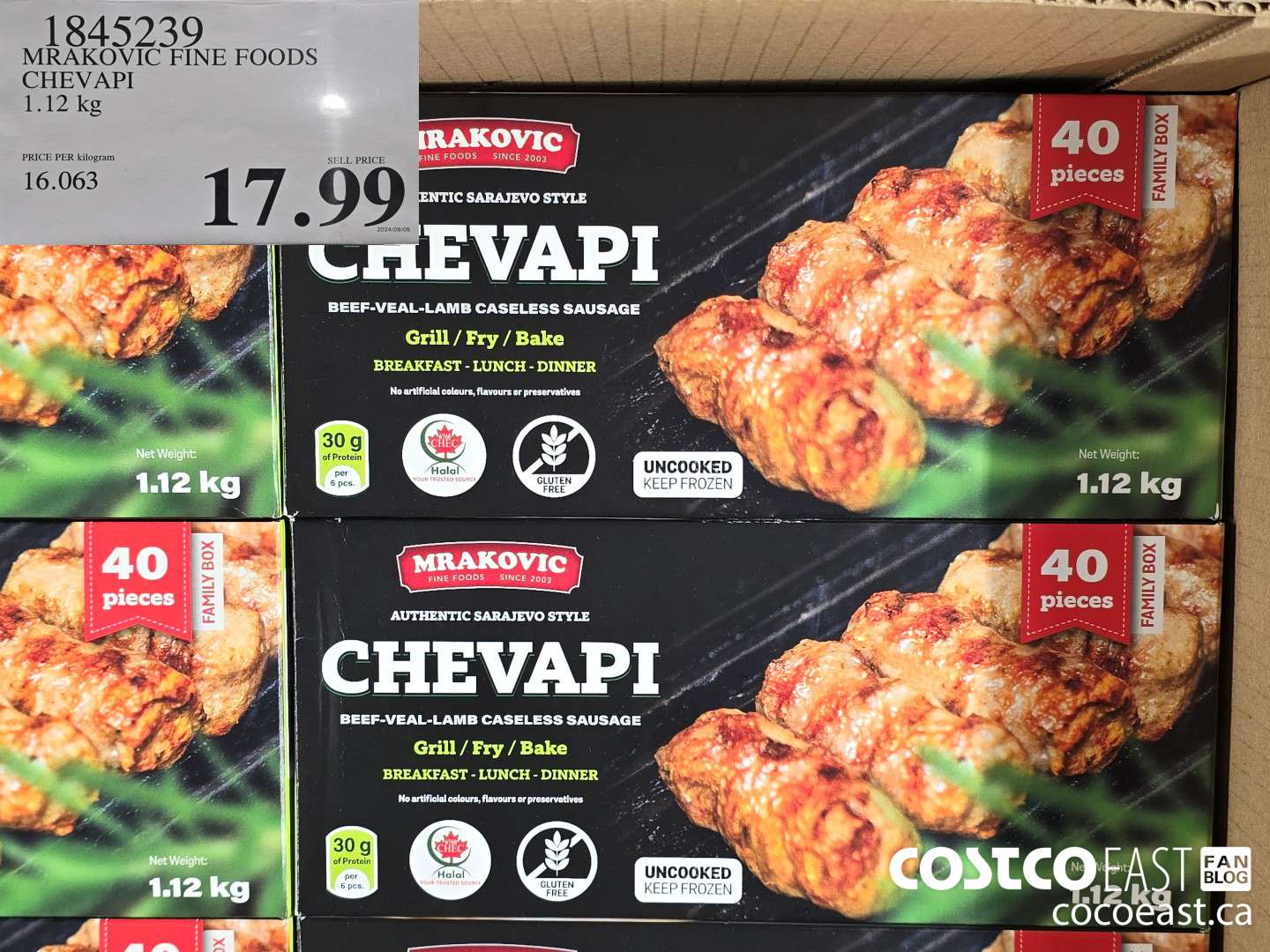 1845239 MRAKOVIC FINE FOODS CHEVAPI 1.12 KG $17.99