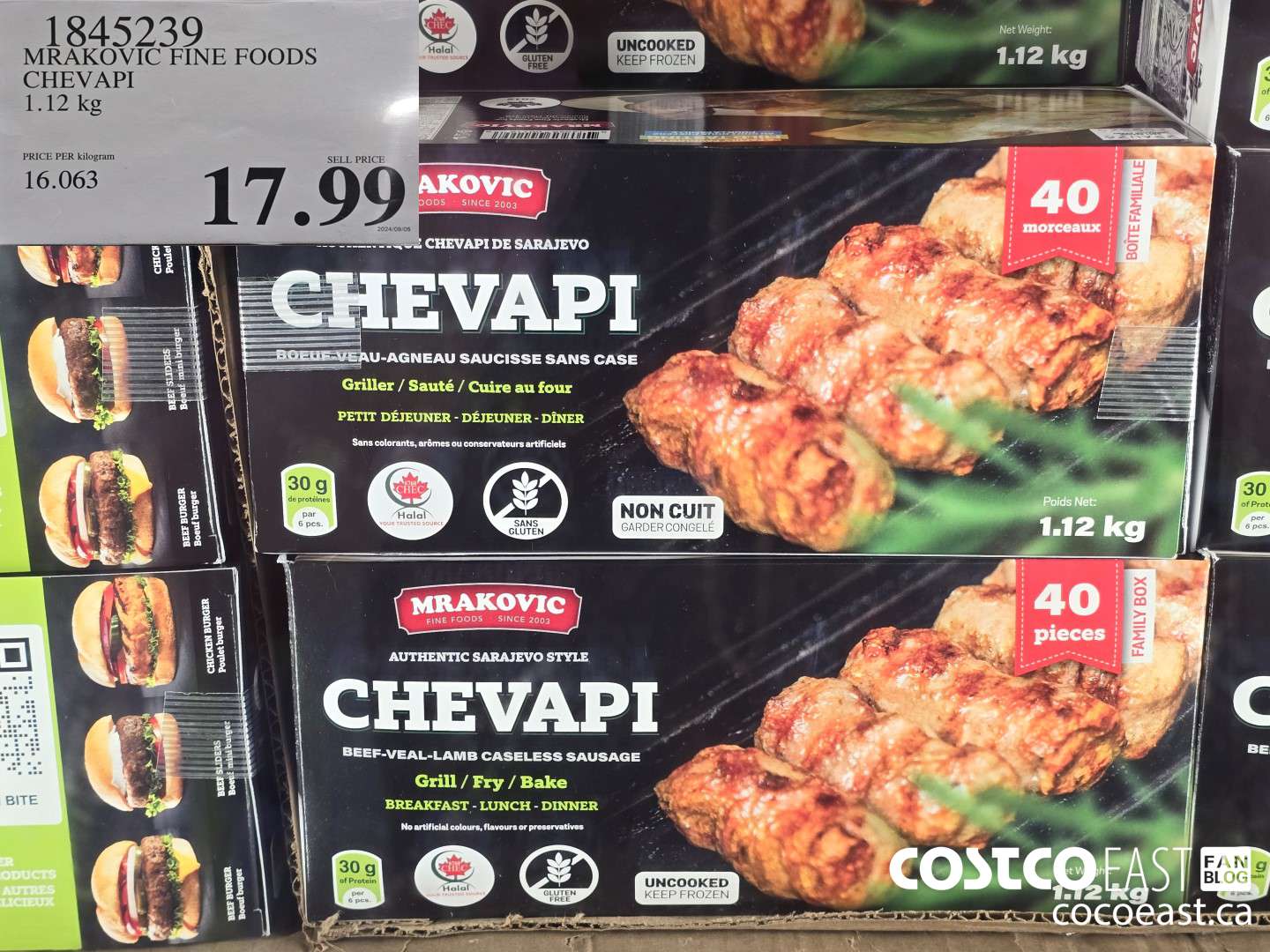 1845239 MRAKOVIC FINE FOODS CHEVAPI 1.12 KG $17.99