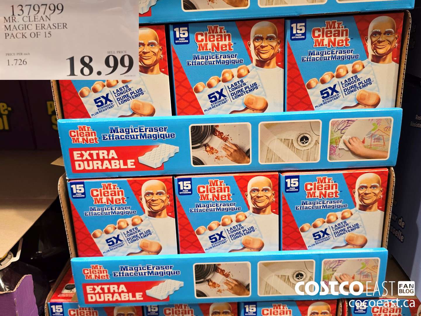 1379799 MR. CLEAN MAGIC ERASER PACK OF 15 $18.99