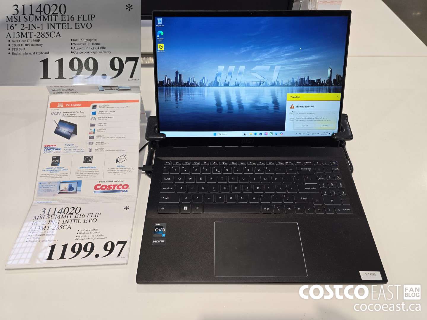 3114020 MSI SUMMIT E16 FLIP 16